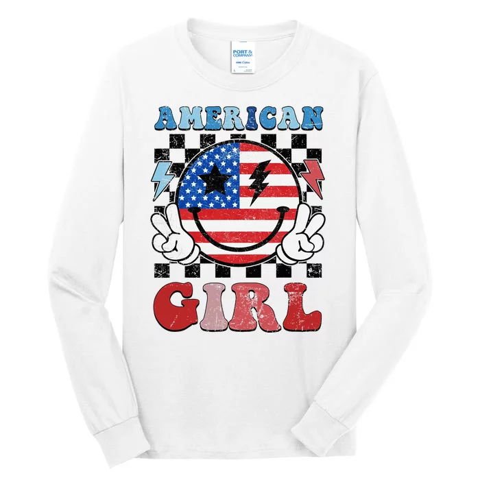 American Pride 4th Of July Patriotic Design Tall Long Sleeve T-Shirt