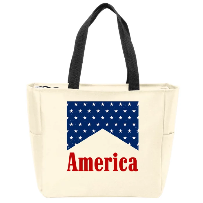 America Patriotic 4th Of July Zip Tote Bag