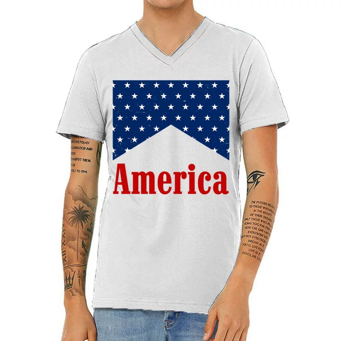 America Patriotic 4th Of July V-Neck T-Shirt