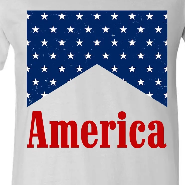 America Patriotic 4th Of July V-Neck T-Shirt