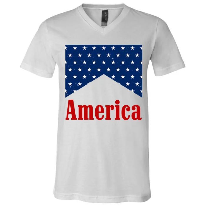 America Patriotic 4th Of July V-Neck T-Shirt