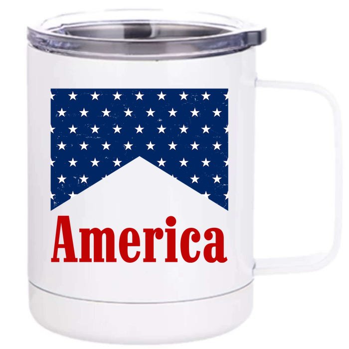 America Patriotic 4th Of July Front & Back 12oz Stainless Steel Tumbler Cup