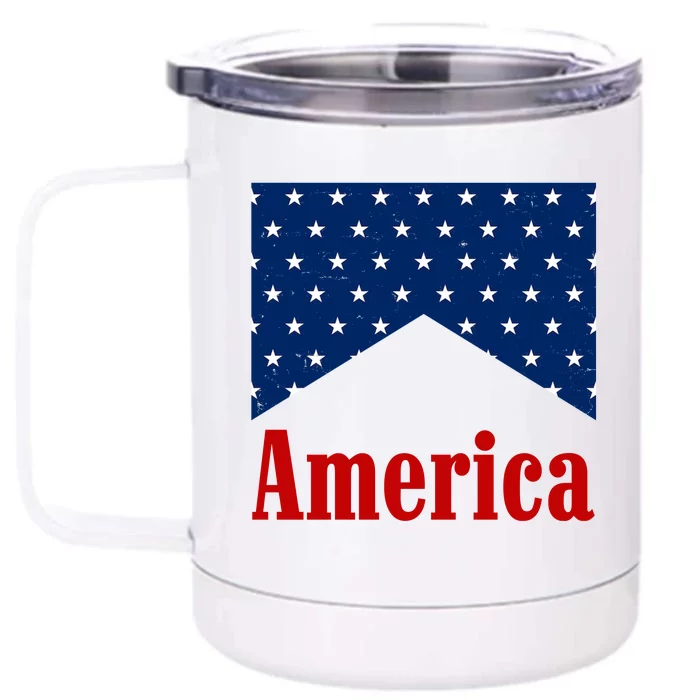 America Patriotic 4th Of July Front & Back 12oz Stainless Steel Tumbler Cup