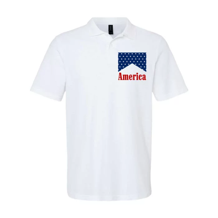 America Patriotic 4th Of July Softstyle Adult Sport Polo