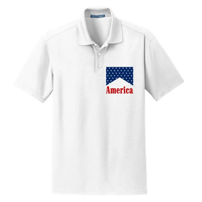 America Patriotic 4th Of July Dry Zone Grid Performance Polo