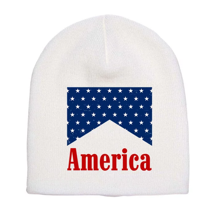 America Patriotic 4th Of July Short Acrylic Beanie