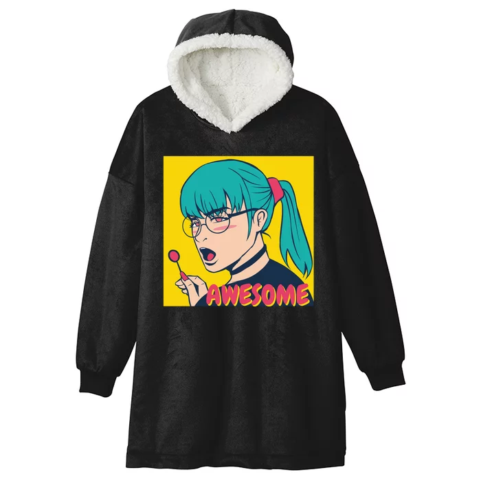 Awesome Pop Art Hooded Wearable Blanket