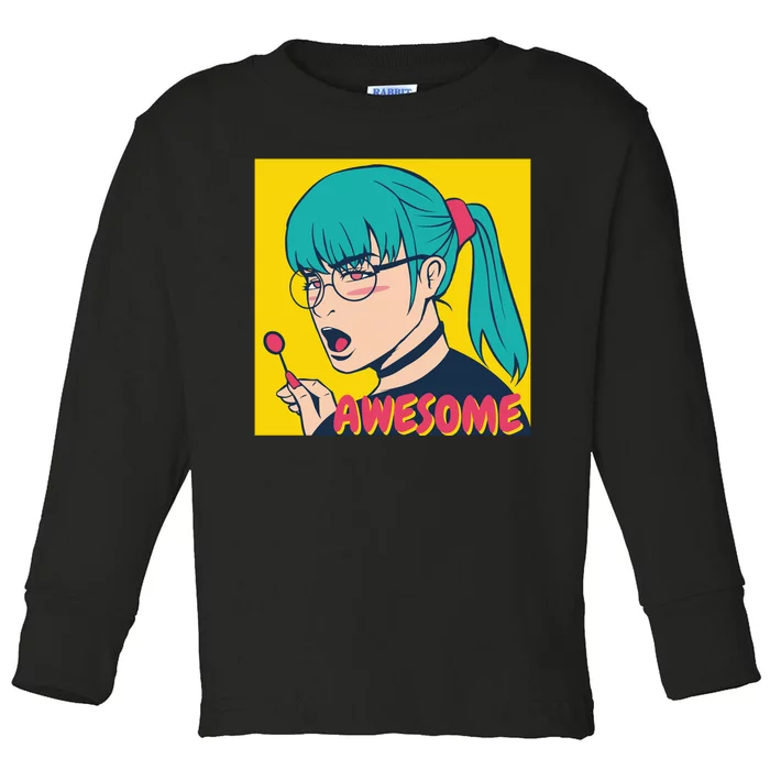 Awesome Pop Art Toddler Long Sleeve Shirt