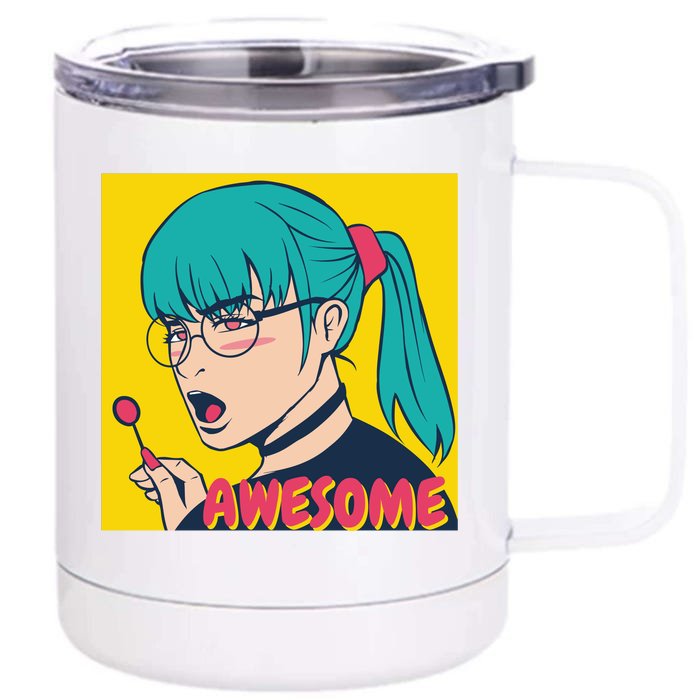 Awesome Pop Art Front & Back 12oz Stainless Steel Tumbler Cup