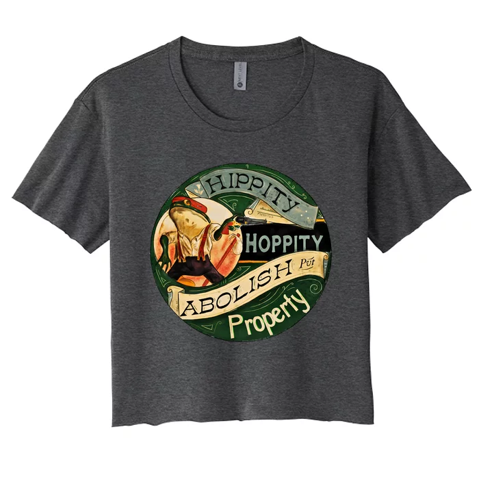 Abolish Property Anarchist Frog Women's Crop Top Tee