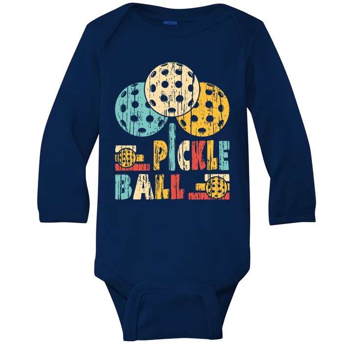 Awesome Pickleball Baby Long Sleeve Bodysuit