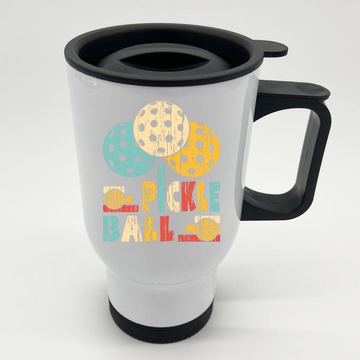 Awesome Pickleball Front & Back Stainless Steel Travel Mug