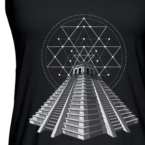 Aztec Pyramid Ancient Mayan Pyramids Ladies Essential Flowy Tank