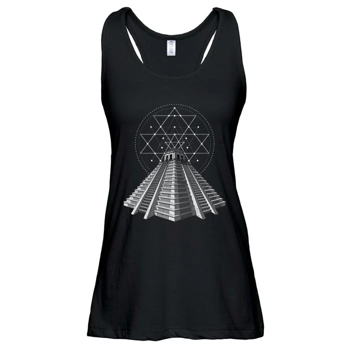 Aztec Pyramid Ancient Mayan Pyramids Ladies Essential Flowy Tank