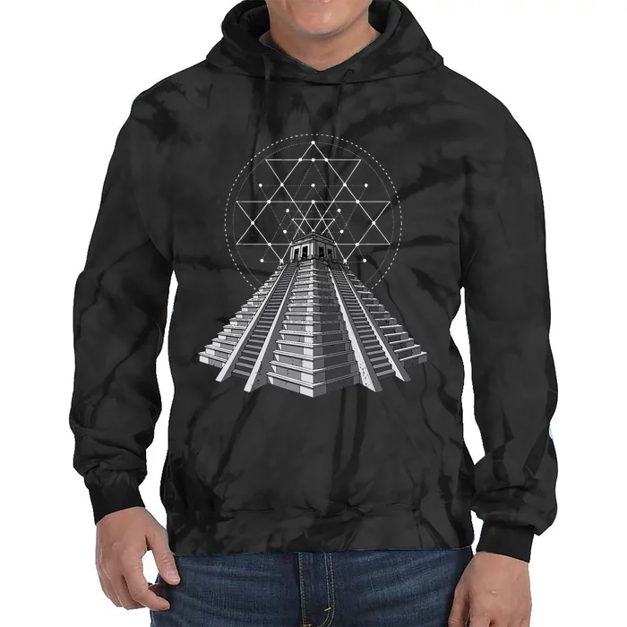 Aztec Pyramid Ancient Mayan Pyramids Tie Dye Hoodie