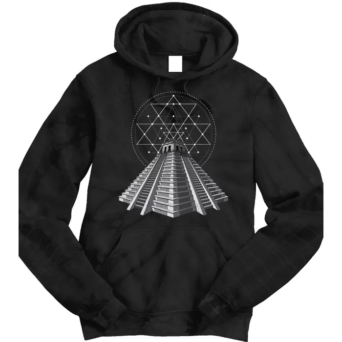 Aztec Pyramid Ancient Mayan Pyramids Tie Dye Hoodie