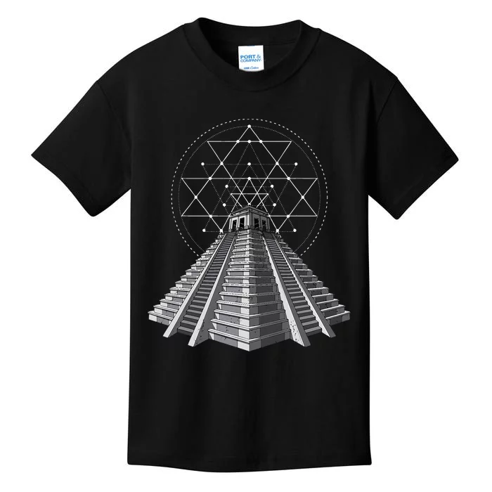 Aztec Pyramid Ancient Mayan Pyramids Kids T-Shirt