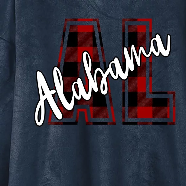 Alabama Plaid Al Hooded Wearable Blanket