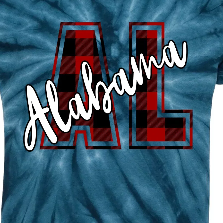 Alabama Plaid Al Kids Tie-Dye T-Shirt