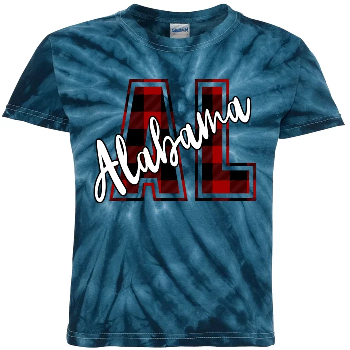 Alabama Plaid Al Kids Tie-Dye T-Shirt