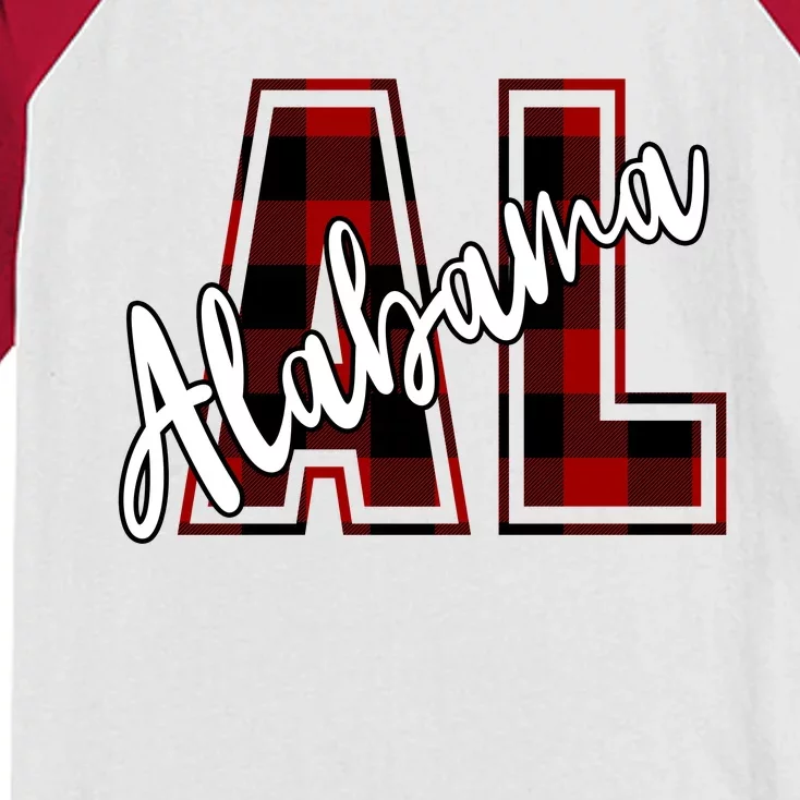 Alabama Plaid Al Kids Colorblock Raglan Jersey