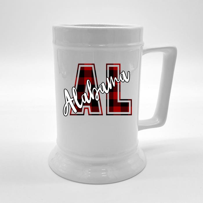 Alabama Plaid Al Front & Back Beer Stein