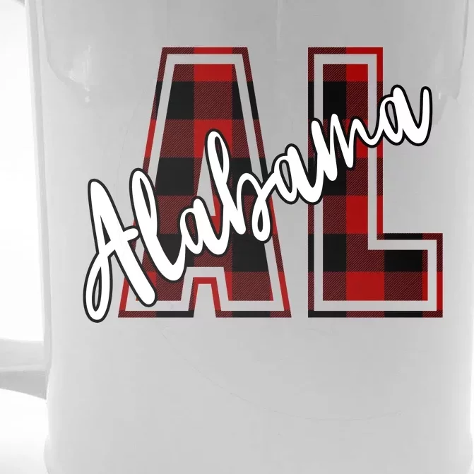 Alabama Plaid Al Front & Back Beer Stein