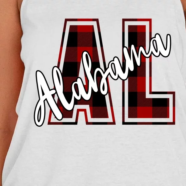 Alabama Plaid Al Women's Knotted Racerback Tank