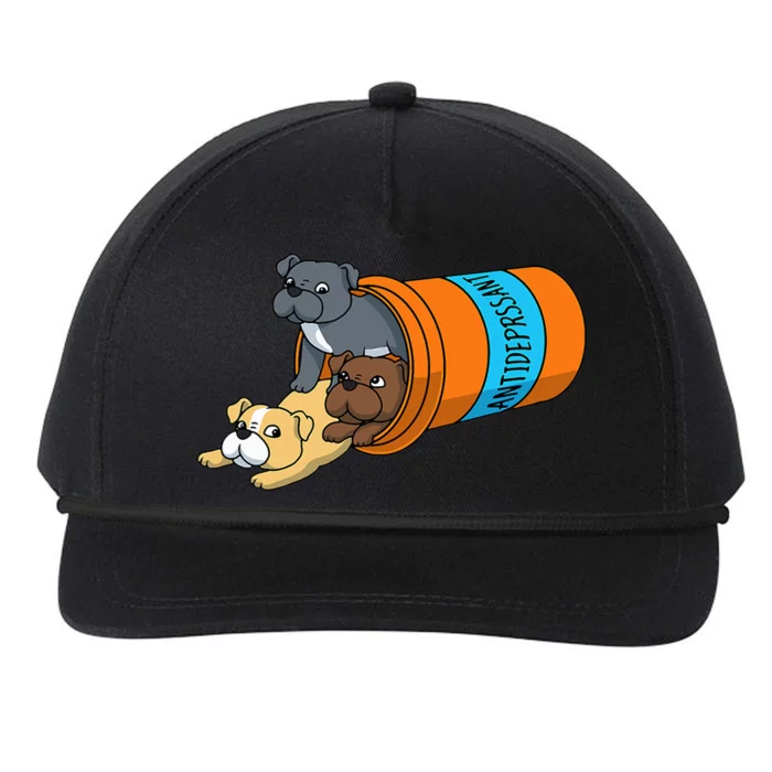 Antidepressant Pitbull Snapback Five-Panel Rope Hat