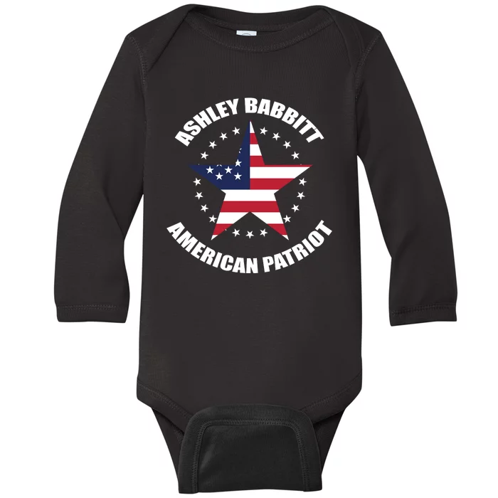 AMERICAN PATRIOT ASHLEY BABBITT Baby Long Sleeve Bodysuit