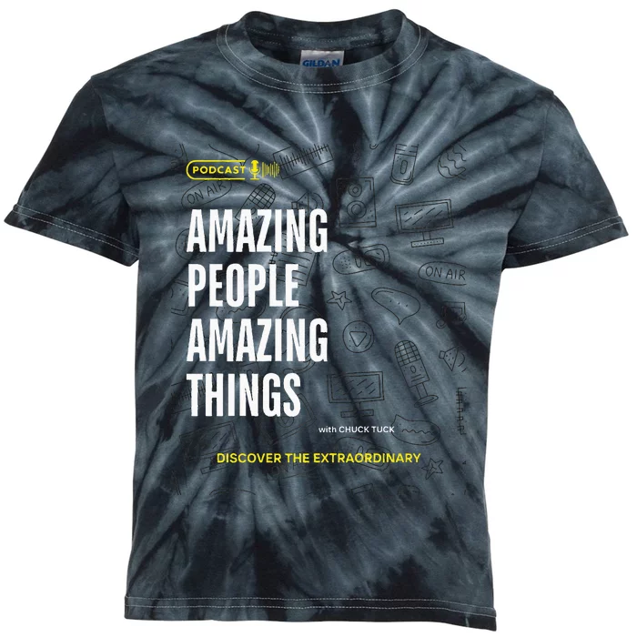 Amazing People Amazing Things Podcast Kids Tie-Dye T-Shirt