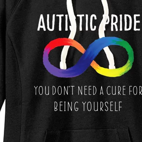 Autistic Pride Autism Awareness Acceptance Love Heart Puzzle Women's Fleece Hoodie