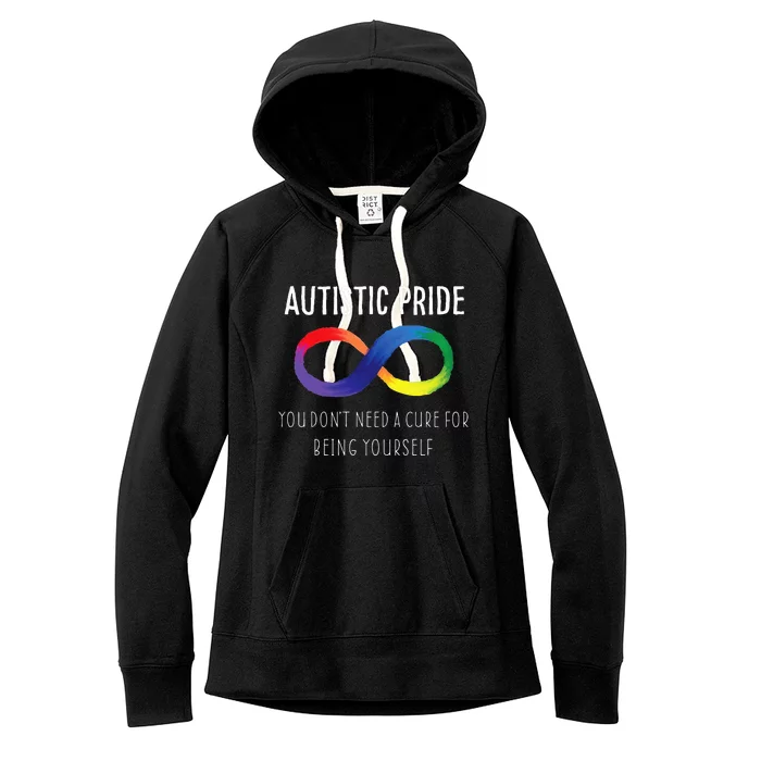 Autistic Pride Autism Awareness Acceptance Love Heart Puzzle Women's Fleece Hoodie