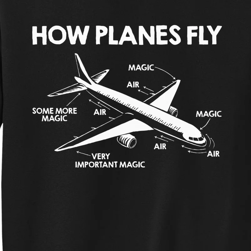 Aircraft Pilot Aerospace Engineer How Planes Fly Engineering Tall Sweatshirt