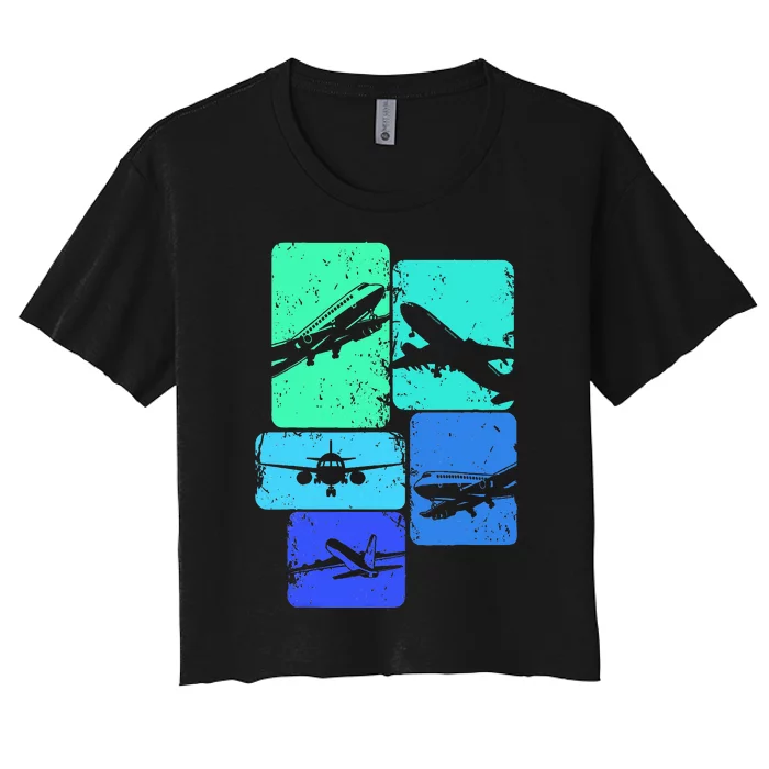 Airplane Pilot Women's Crop Top Tee