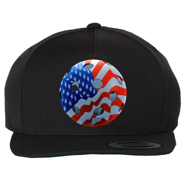 American Pickleball Wool Snapback Cap