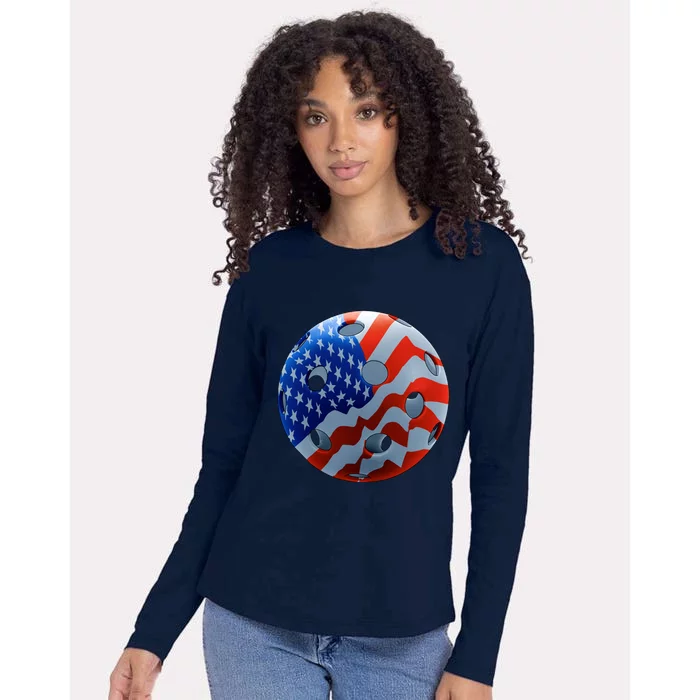 American Pickleball Womens Cotton Relaxed Long Sleeve T-Shirt