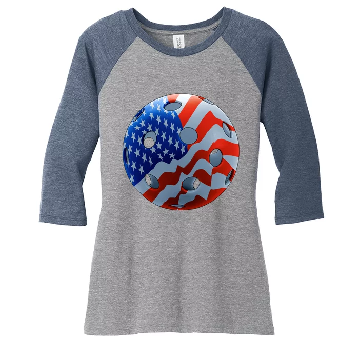 American Pickleball Women's Tri-Blend 3/4-Sleeve Raglan Shirt