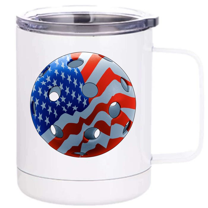 American Pickleball Front & Back 12oz Stainless Steel Tumbler Cup