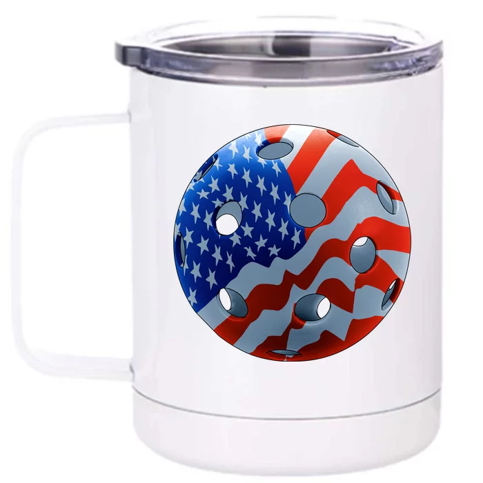 American Pickleball Front & Back 12oz Stainless Steel Tumbler Cup