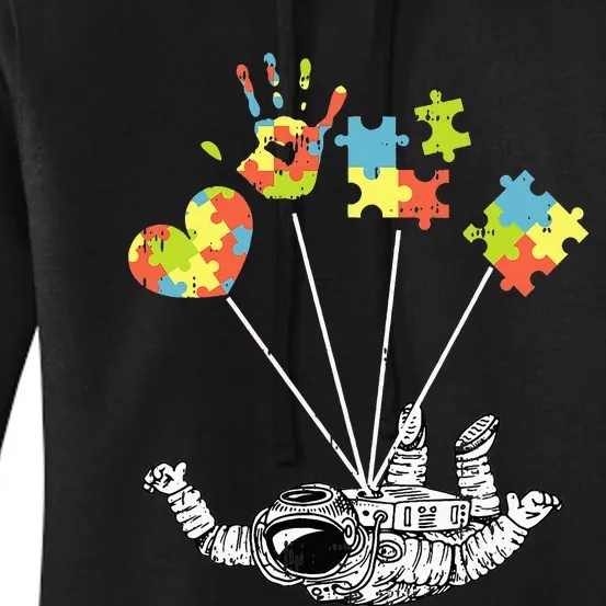 Astronaut Puzzle Autism Awareness Gifts For Autistic Women's Pullover Hoodie