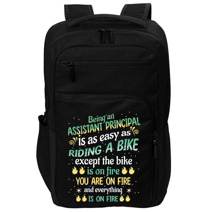 Administrative Professional Assistant Principal Teacher Funny Gift Impact Tech Backpack