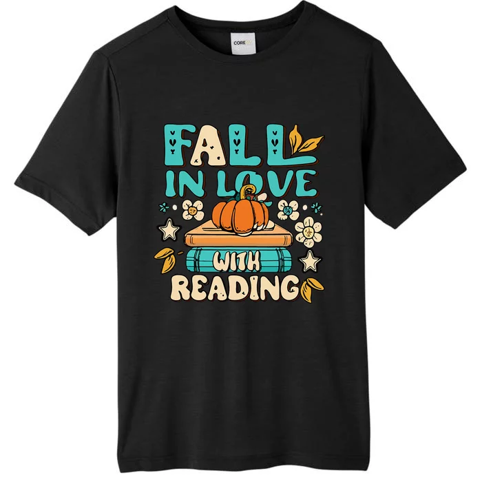 Autumn Pumpkins and Teachers Fall in Love with Reading ChromaSoft Performance T-Shirt