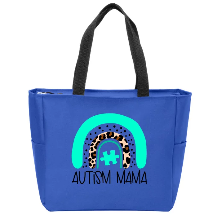 Autism Puzzle Awareness Mama Mom Son Daughter Nonverbal Gift Zip Tote Bag