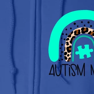 Autism Puzzle Awareness Mama Mom Son Daughter Nonverbal Gift Full Zip Hoodie