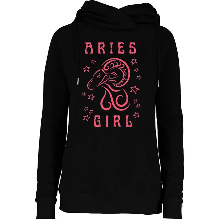 Aries Personality Astrology Zodiac Sign Horoscope Womens Funnel Neck Pullover Hood