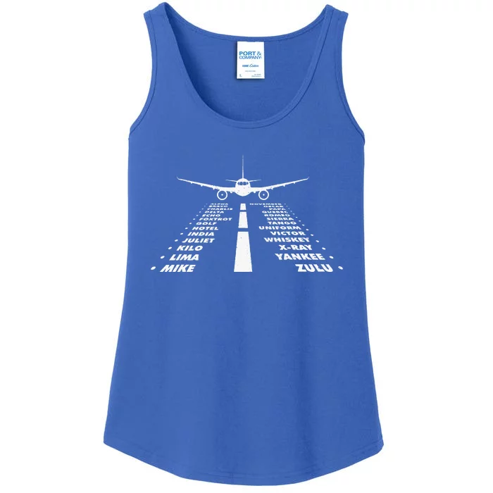 Airplane Phonetic Alphabet Airline Pilot Aviation Lover Ladies Essential Tank