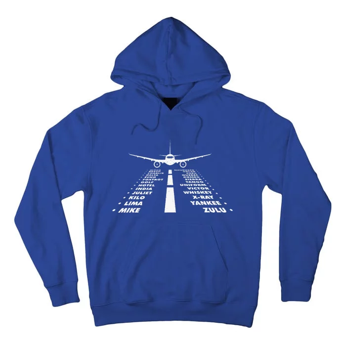 Airplane Phonetic Alphabet Airline Pilot Aviation Lover Tall Hoodie