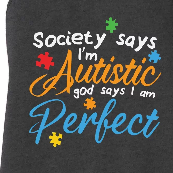 Autism Perfect Autism Awareness, Autism Puzzle Women's Racerback Tank