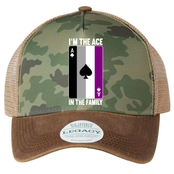 Asexual Pride Asexuality Awareness Im The Ace In The Family Cool Gift Legacy Tie Dye Trucker Hat